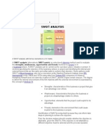 Planning Project Business: A SWOT Analysis, With Its Four Elements in A 2×2 Matrix