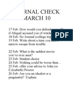 Journal Check March 10