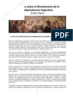 Artículos Sobre La Declaracion de La Independencia Argentina