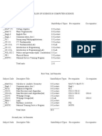 Bachelor of Science in Computer Science First