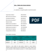 Exercícios - Rateio Dos Custos Indiretos