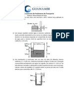 Lista de Exercício de Fenômenos de Transporte