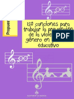 150 Canciones Para Trabajar La Prevención de La Violencia de Género en El Marco Educativo