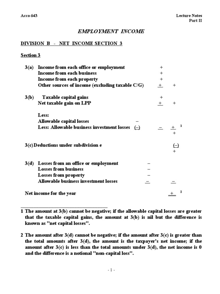 Canadian Taxation Notes | PDF | Employee Benefits | Tax Deduction