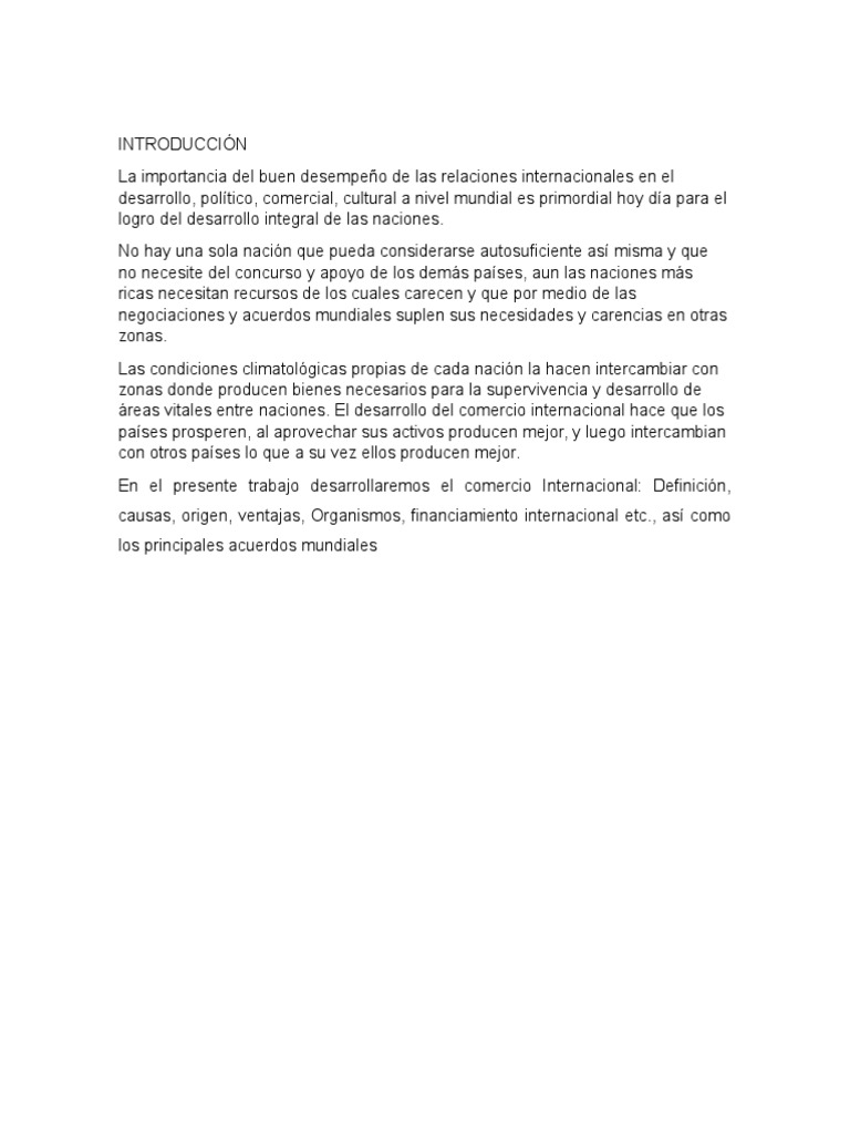 Comercio Internacional y Desarrollo Económico | PDF | Crecimiento ...
