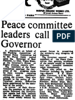 Po Peace Committee Leaders Call On Governor