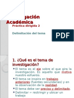 Tema, Problema y Respuesta Tentativa