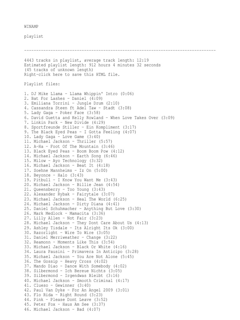 Play List Winamp