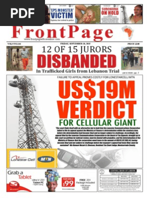 Friday September 18 2015 Edition Liberia Corruption