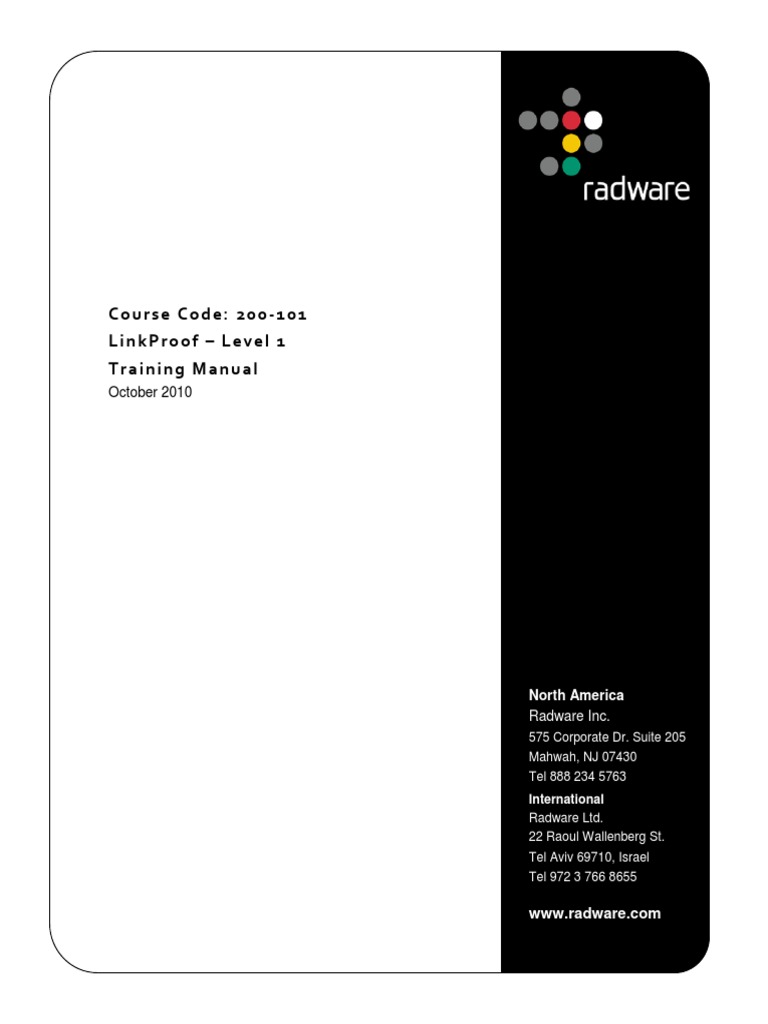 Radware Linkproof User Guide 200-101 - LP - Level1-V9 | PDF | Domain ...