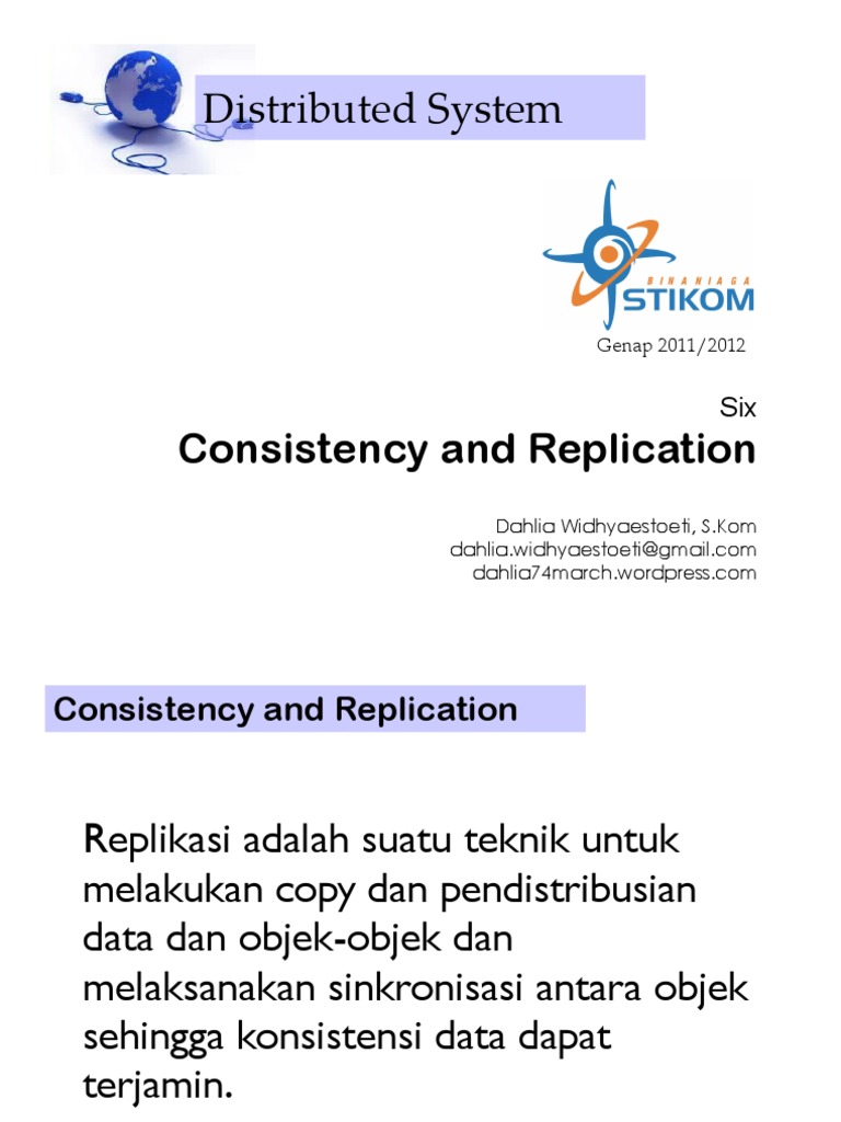 6 Consistency Replication | PDF | Seni | Teknologi & Rekayasa