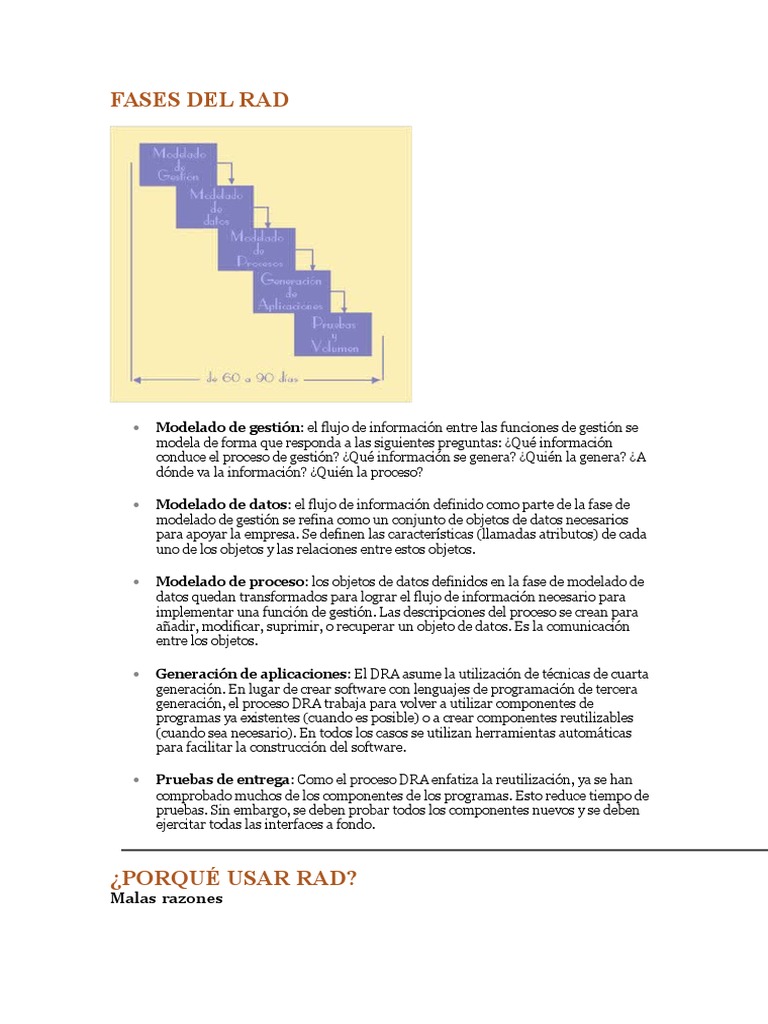 Fases de la Metodología RAD | PDF | Software | Información