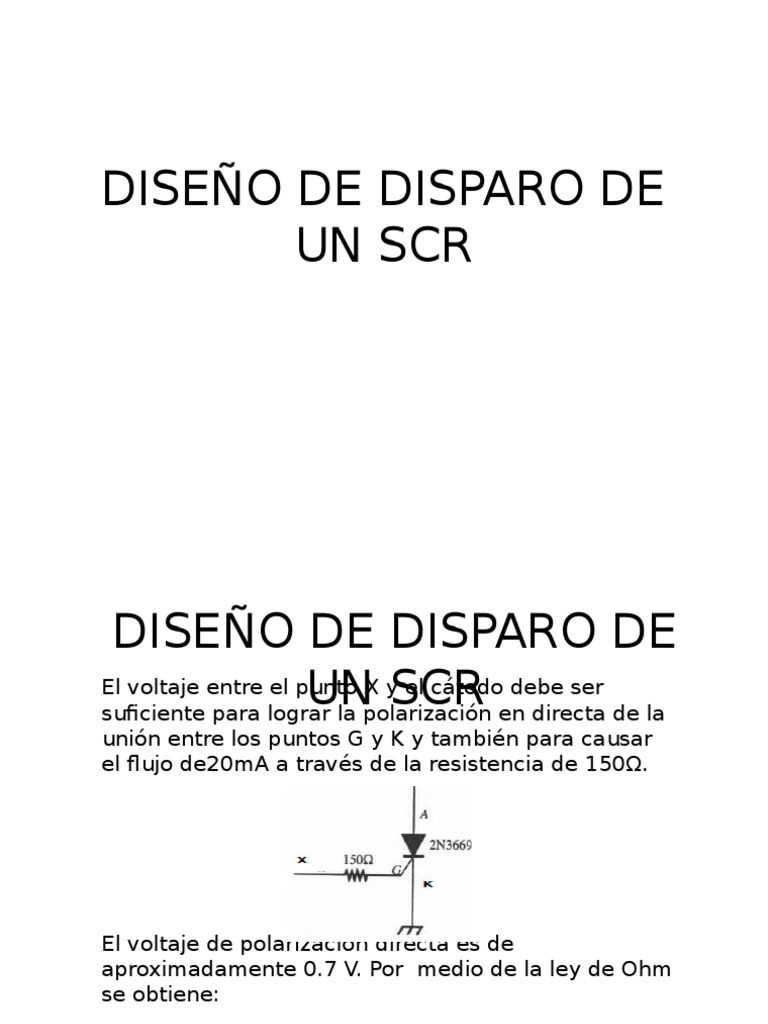 Diseño de Disparo de Un SCR Con R-C | PDF