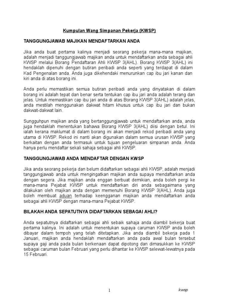 Bagaimana Menjadi Ahli Kwsp Pdf