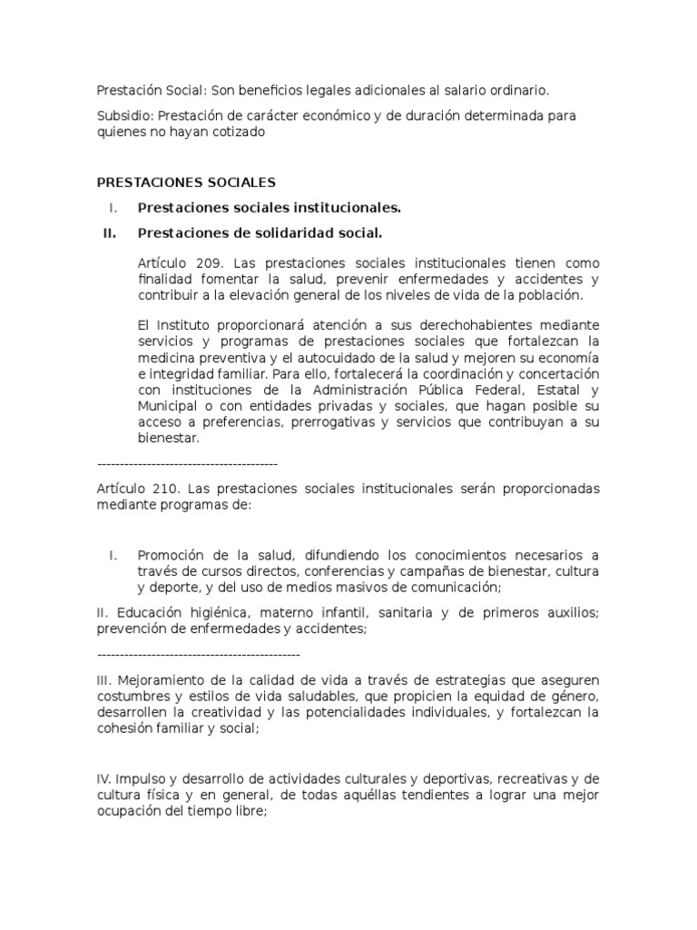 Prestaciones Imss Guarderia Sociedad