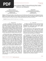 Architecture and Design of Generic IEEE-754 Based Floating Point Adder, Subtractor and Multiplier