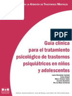 GUÍA CLÍNICA PARA EL TRATAMIENTO PSICOLÓGICO  DE TRASTORNOS PSIQUIÁTRICO EN NIÑOS Y ADOLESCENTES