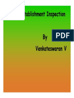 Presentation on Special Establishment Inspection by Sh. Venkateswaran V