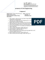 Department of Civil Engineering: Assignment-1