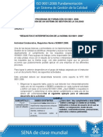 Actividad de Aprendizaje Unidad 3 Requisitos e Interpretacion de La Norma ISO 90012008