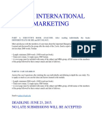 Exam International Marketing