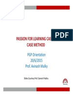 Case Method-PGP Orientation 20 Jun 2015