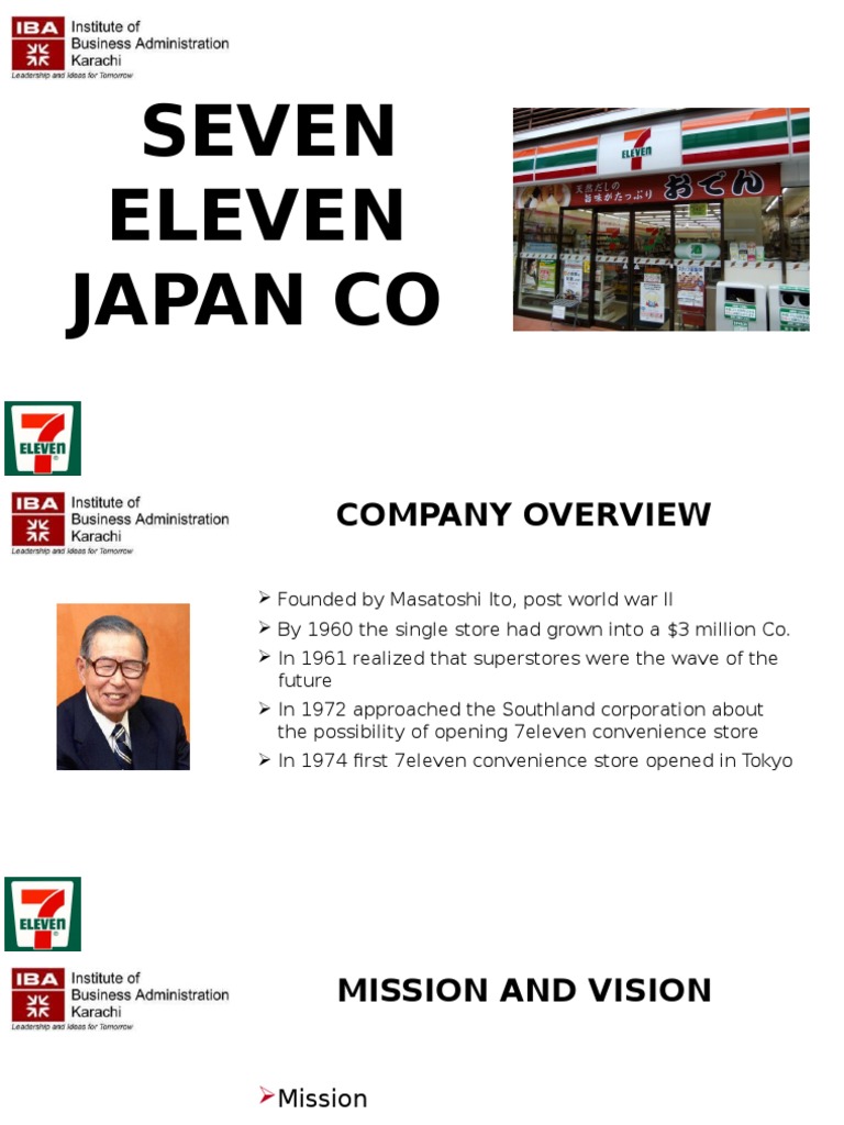 711 Japan Case Study PDF Point Of Sale Supply Chain