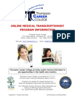 Thompson Career College: Medical Transcriptionist