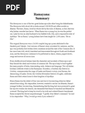 Ramayana Summary