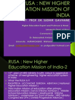 RUSA : PPT ON INDIAN HIGHER EDUCATION BY PROF. DR. SUDHIR GAVHANE, INDIA 