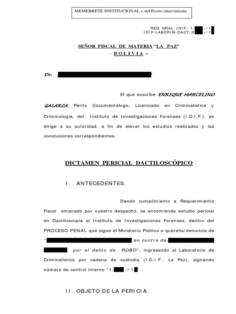 Em Qual Documento De Pericia Devem Ficar Evidenciados