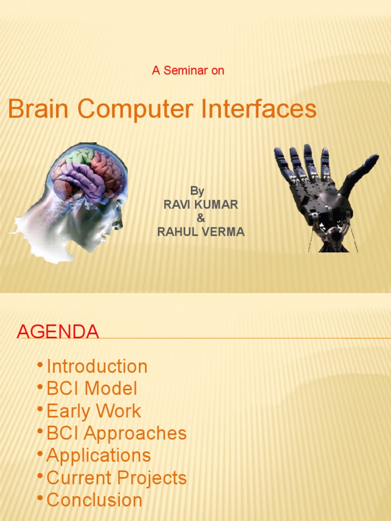 Brain-Computer Interface Seminar Overview | PDF ...