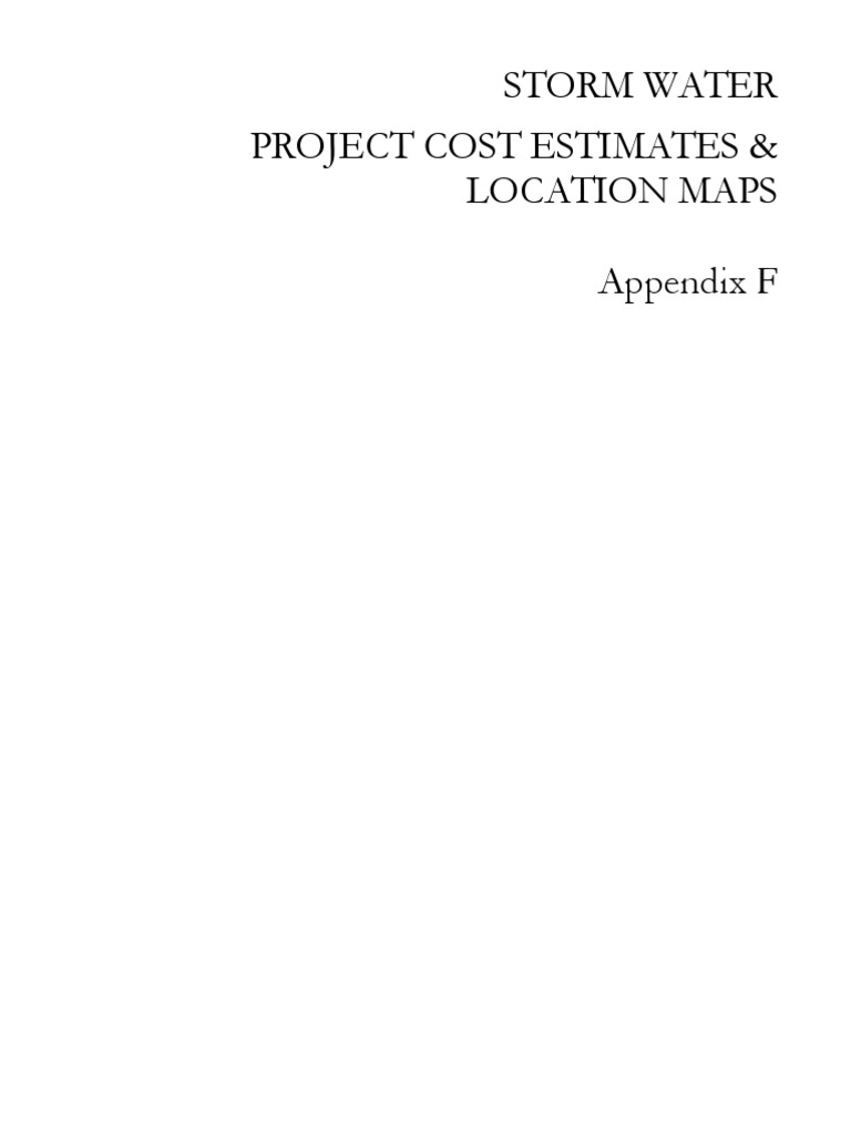 Storm Water Project Cost | PDF