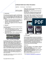 Distributed Mobile Multi-User Urban Simulation