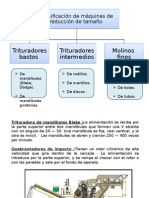 Maquinaria Utilizada en La Reducción de Tamaño de Las Partículas