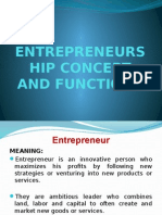 Entrepreneurs Hip Concept and Functions