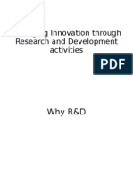 Managing Innovation Through Research and Development Activities