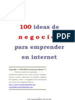 100 Ideas de Negocios Para Emprender en Internet Savaris Celia B FL