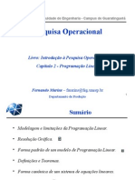 Programação Linear no Planejamento da Produção de uma Indústria Química