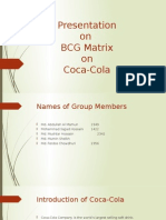 Presentation on BCG Matrix on Coca-Cola