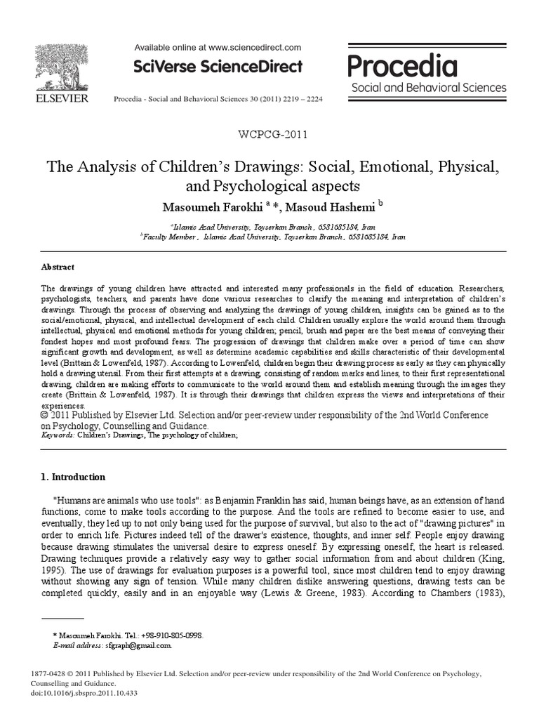 The Analysis of Childrens Drawings | PDF | Emotions | Perception