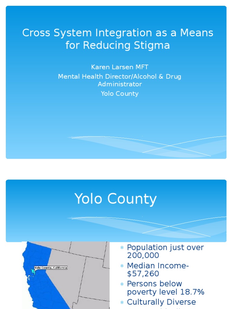 Cross System Integration As A Means For Reducing Stigma - Karen Larsen ...