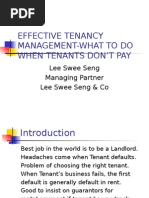 Tenancy Management
