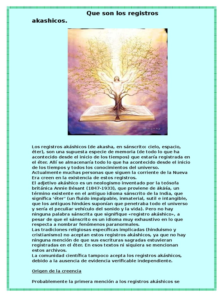 Que Son Los Registros Akashicos El esoterismo Creencia religiosa y
