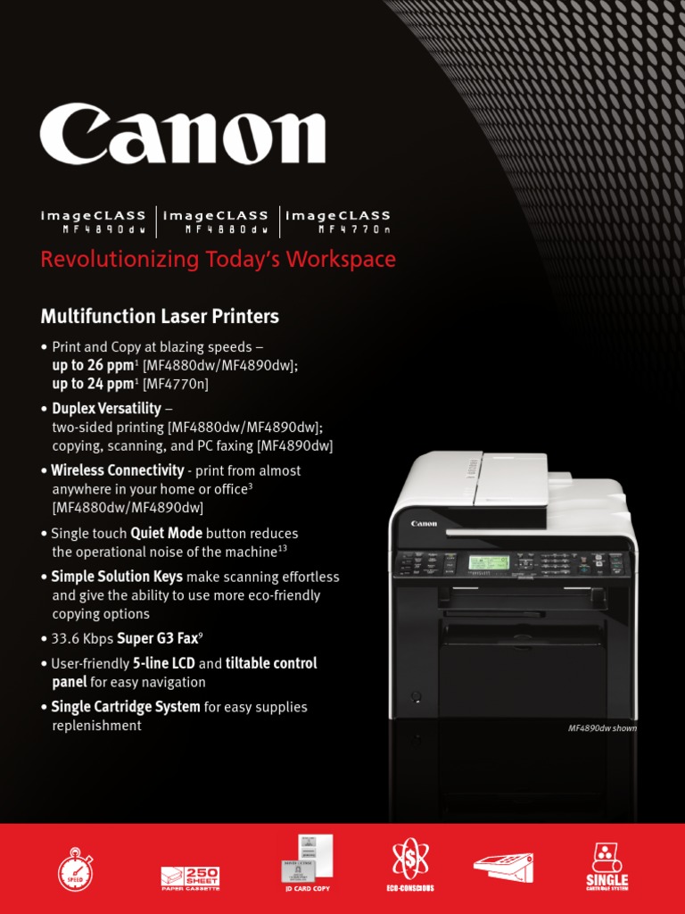 Manual Canon Image CLASS-4770 | Image Scanner | Fax