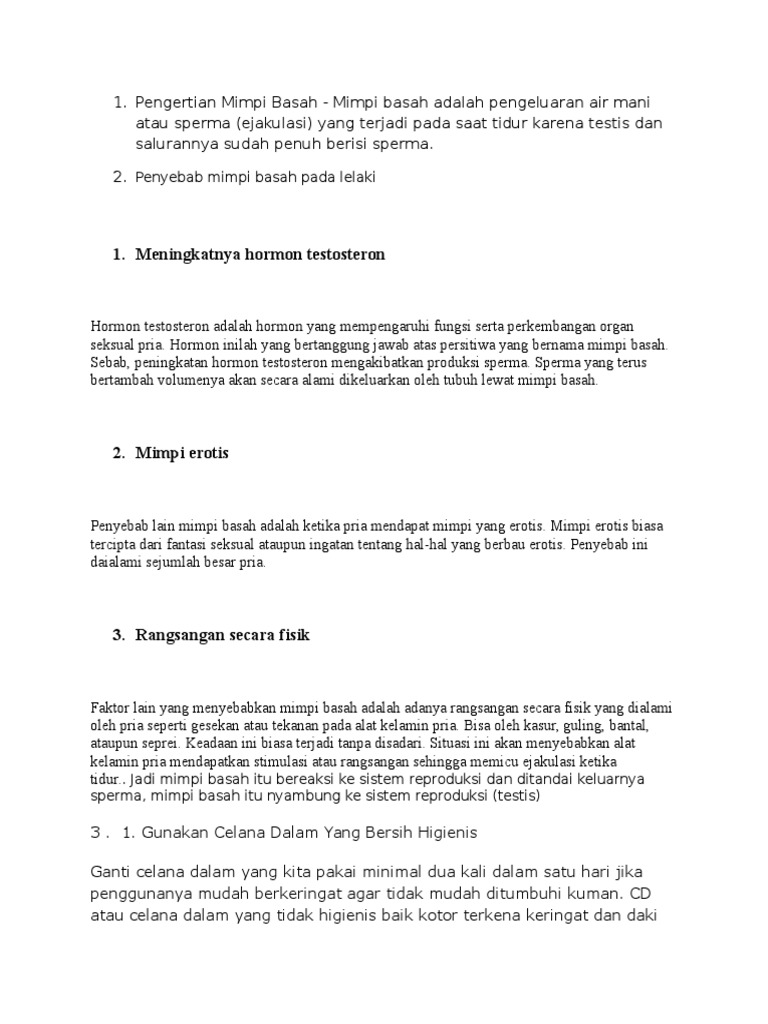 Pengertian Mimpi Basah Pdf