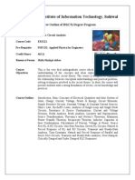 EEE 121 Course Outline Electric Circuit Analysis - 1