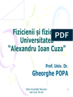 Fizicienii Si Fizica La Universitatea Alexandru Ioan Cuza Din Iasi