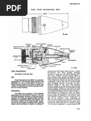 M557 Point Detonating Fuze Overview | PDF | Fuze | Artillery