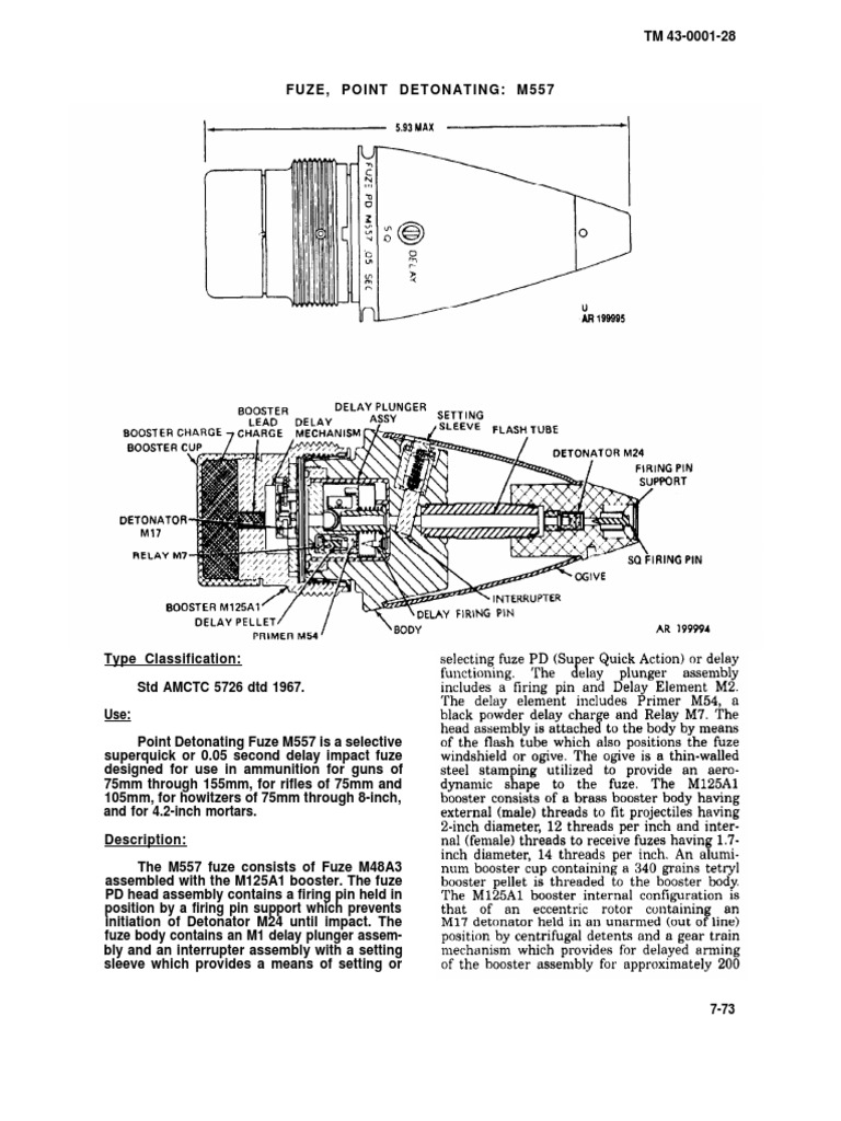 M557 Point Detonating Fuze Overview | PDF | Fuze | Artillery